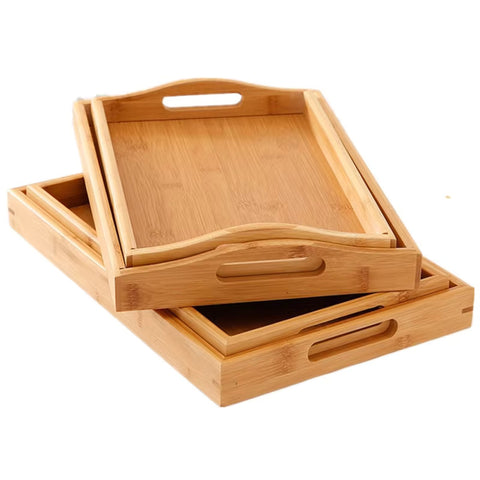 Bamboo Tray Set (pack of 3)